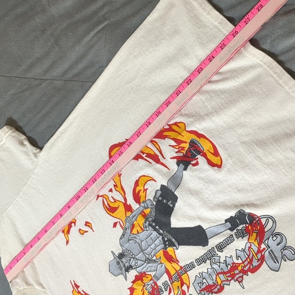 One Piece Portgas D Ace Graphic  Crean T-shirt men's size Medium - Picture 4 of 9